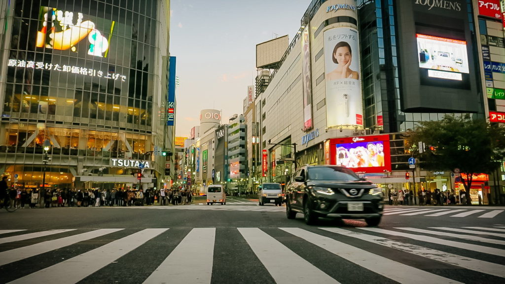 Shibuja Crossing zebra gyalogos átkelő