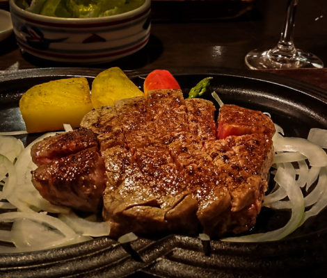 Kobe marha steak Japán