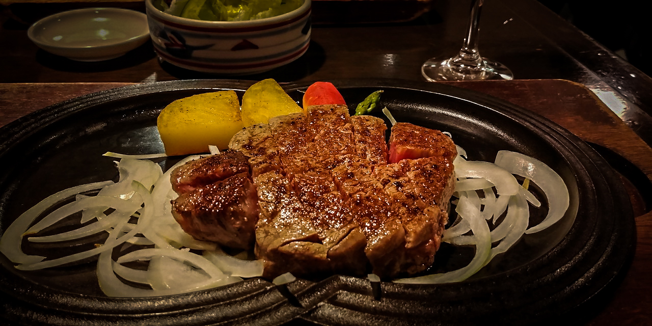 Kobe marha steak Japán