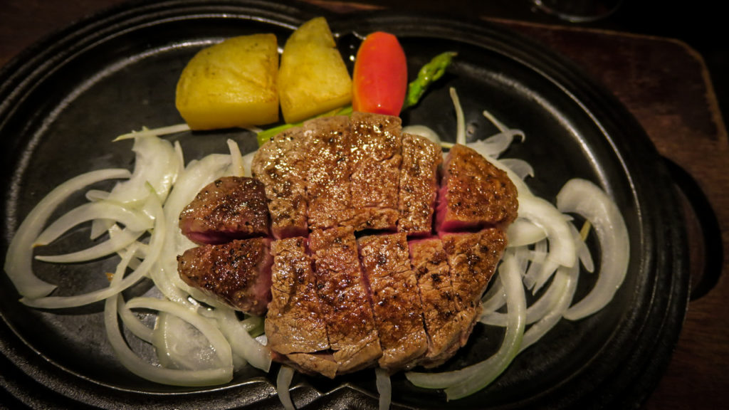 Kobe marha steak Japán