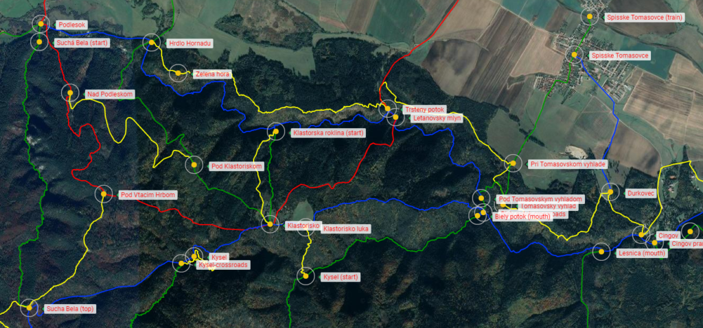 Sucha Bela túratérkép