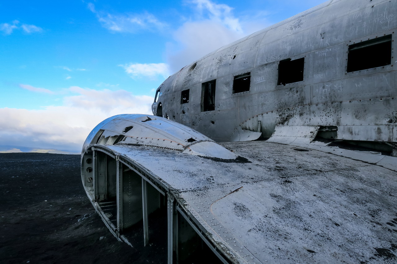 Izland DC3 repülő roncs