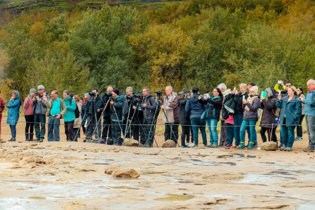 Izland Strokkur gejzír