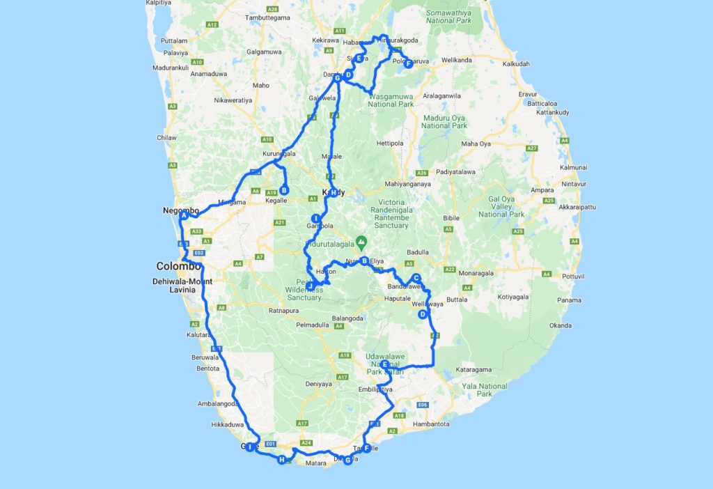 Sri Lanka térkép