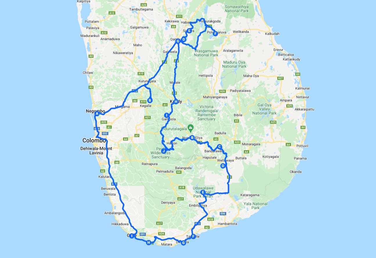 Sri Lanka térkép